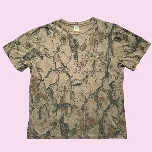 Vintage Liberty Camo Hunting Shirt Pocket Natural Rock XL